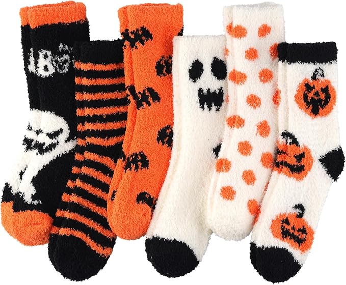 Fall/Halloween Fuzzy Socks