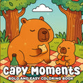 Capy Moments Bold and Easy Coloring Book: Stress-Relief Coloring with Cute Capy Characters (G&G Bold & Easy Coloring Books) cover image