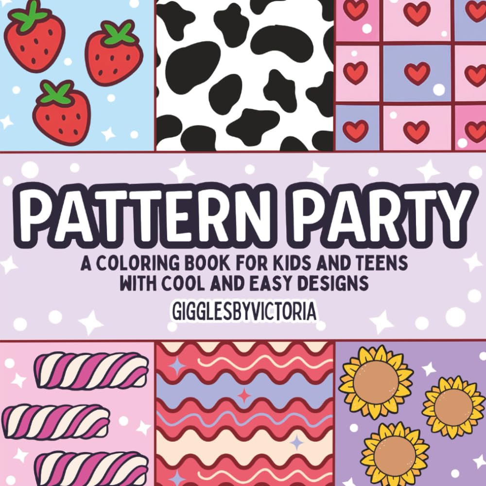 Pattern Party: A Coloring Book for Kids and Teens with Cool and Easy Designs (Creative Minds and Bold Lines series) cover image